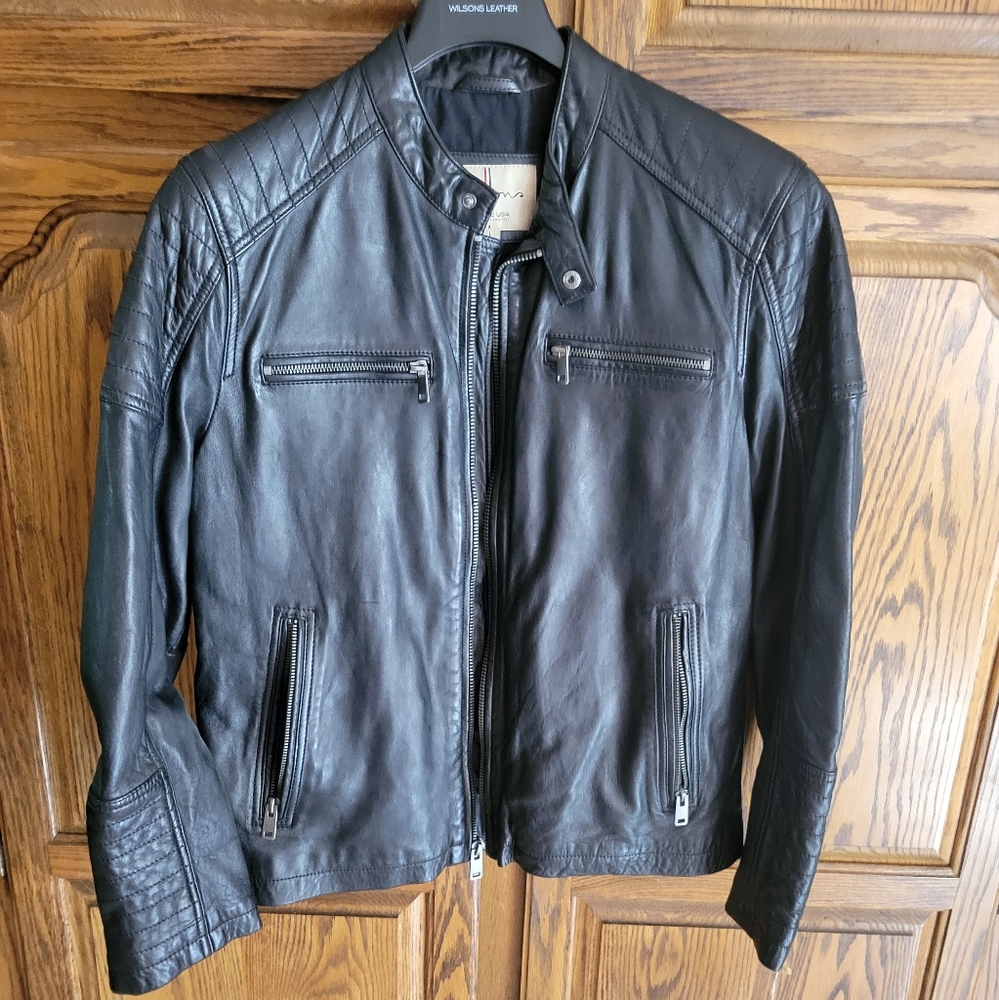 Wilson black leather jacket BNWT